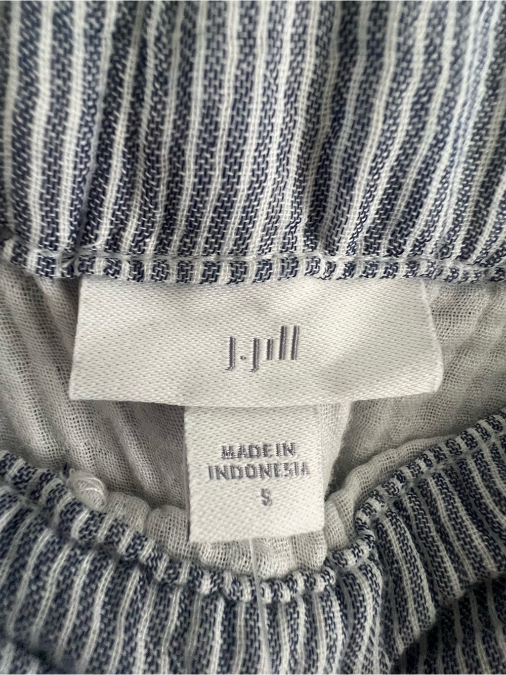 J. Jill Blue Striped Wide-Leg Pants - Picture 3 of 4